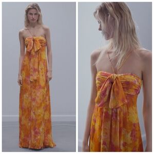 MANGO Selection Bow Maxi Dress